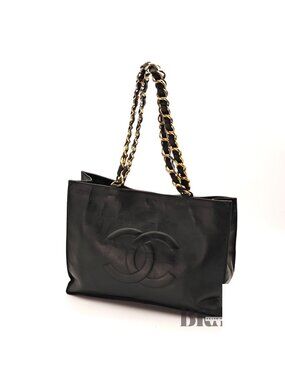 Chanel Big Coco Large Tote Bag Chain Shoulder Black